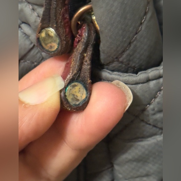 MZ Wallace Gray Quilted Backpack with Metallic Hardware - Picture 5 of 17